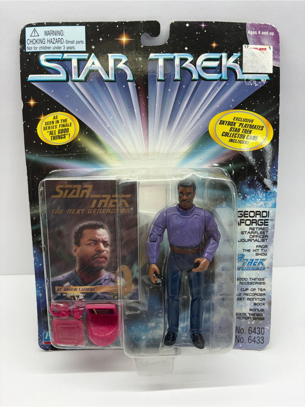 Vintage 1995 Star Trek TNG Geordi La Forge Playmates Sealed Figure
